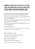 PRIMERICA PRACTICE EXAM TEST A 75 HIGHYIELD LIFE INSURANCE&comma; MUTUAL FUNDS&comma; AND&NewLine;CLIENT NEEDS ANALYSIS SUMMARY 2026