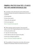 PRIMERICA PRACTICE EXAM TEST A 75 MOCK&NewLine;TEST WITH ANSWER RATIONALES 2026