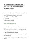PRIMERICA PRACTICE EXAM TEST A 75&NewLine;PRACTICE QUESTIONS WITH DETAILED&NewLine;EXPLANATIONS 2026