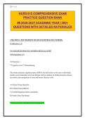 NURS 612 Comprehensive Exam Practice Question Bank 2026-2027 &vert; 265 Questions with Answers & Rationales &vert; Advanced Practice Nursing