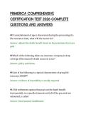PRIMERICA COMPREHENSIVE&NewLine;CERTIFICATION TEST 2026 COMPLETE&NewLine;QUESTIONS AND ANSWERS&NewLine;