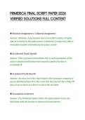 PRIMERICA FINAL SCRIPT PAPER 2026&NewLine;VERIFIED SOLUTIONS FULL CONTENT