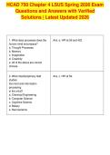 HCAD 750 Chapter 4 LSUS Spring 2026 Exam&NewLine;Questions and Answers with Verified&NewLine;Solutions &vert; Latest Updated 2026
