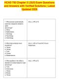 HCAD 750 Chapter 5 LSUS Exam Questions&NewLine;and Answers with Verified Solutions &vert; Latest&NewLine;Updated 2026