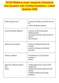 HCAD Midterm exam Jeopardy Questions&NewLine;and Answers with Verified Solutions &vert; Latest&NewLine;Updated 2026&NewLine;