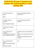 LSUS HCAD 750 exam 7 Questions and&NewLine;Answers with Verified Solutions &vert; Latest&NewLine;Updated 2026