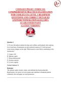 COMSAE&reg; PHASE 1 FORM 110&colon;  COMPREHENSIVE PRACTICE EXAMINATION  FOR COMLEX-USA LEVEL 1 READINESS  QUESTIONS AND CORRECT DETAILED  ANSWERS WITH RATIONALES &vert;&vert; 100&percnt;  GUARANTEED PASS&excl;&excl;  <LATEST VERSION>