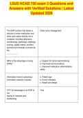 LSUS HCAD 750 exam 3 Questions and&NewLine;Answers with Verified Solutions &vert; Latest&NewLine;Updated 2026&NewLine;