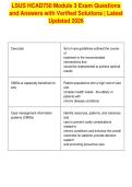 LSUS HCAD750 Module 3 Exam Questions&NewLine;and Answers with Verified Solutions &vert; Latest&NewLine;Updated 2026