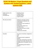 HCAD 750 Module 1 Exam Questions and&NewLine;Answers with Verified Solutions &vert; Latest&NewLine;Updated 2026&NewLine;