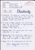HAND WRITTEN NOTES ON ELATICITY CLASS 11&12 FOR REVISION