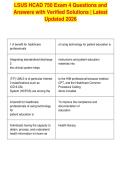 LSUS HCAD 750 Exam 4 Questions and&NewLine;Answers with Verified Solutions &vert; Latest&NewLine;Updated 2026