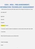 C954 &ndash; WGU PRE-ASSESSMENT&colon; INFORMATION TECHNOLOGY MANAGEMENT FALL 2026 COURSE STUDY GUIDES &ndash; COMPLETE QUESTIONS & ANSWERS
