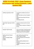 INTRO TO HCAD&colon; TEST 1 Exam Questions&NewLine;and Answers with Verified Solutions &vert; Latest&NewLine;Updated 2026&NewLine;