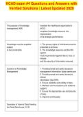 HCAD exam &num;4 Questions and Answers with&NewLine;Verified Solutions &vert; Latest Updated 2026