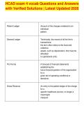 HCAD exam 4 vocab Questions and Answers&NewLine;with Verified Solutions &vert; Latest Updated 2026