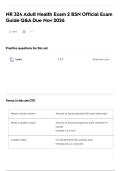 NR 324 Adult Health Exam 2 BSN Official Exam&NewLine;Guide Q&A Due Nov 2026