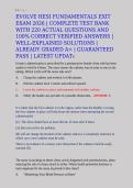 EVOLVE HESI Fundamentals Exit Exam 2026 &vert; Complete Test Bank with 220 Questions and Verified Answers with Well-Explained Rationales &vert; A&plus; Graded &vert; Latest Update