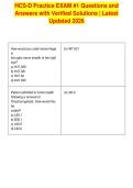 HCS-D Practice EXAM &num;1 Questions and&NewLine;Answers with Verified Solutions &vert; Latest&NewLine;Updated 2026