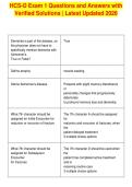 HCS-D Exam 1 Questions and Answers with&NewLine;Verified Solutions &vert; Latest Updated 2026&NewLine;