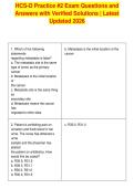 HCS-D Practice &num;2 Exam Questions and&NewLine;Answers with Verified Solutions &vert; Latest&NewLine;Updated 2026