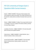 PSY 201 University of Oregon Exam 1 Questions With Correct Answers&period;