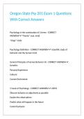 Oregon State Psy 201 Exam 1 Questions With Correct Answers&period;