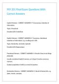 PSY 201 Final Exam Questions With Correct Answers