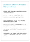 PSY 201 Exam 1&lpar;Chapters 1-4&rpar; Questions With Correct Answers 