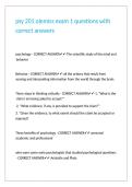psy 201 olemiss exam 1 questions with correct answers