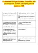 US Health Care System Exam Questions and&NewLine;Answers with Verified Solutions &vert; Latest&NewLine;Updated 2026