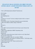 NUR 265 EXAM 2 2026 ALL QUESTIONS AND CORRECT DETAILED&NewLine;ANSWERS ALREADY A GRADED WITH EXPERT FEEDBACK &vert;NEW AND&NewLine;REVISED