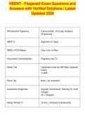 HEENT - Fitzgerald Exam Questions and&NewLine;Answers with Verified Solutions &vert; Latest&NewLine;Updated 2026&NewLine;