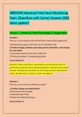 AWHONN Advanced Fetal Heart Monitoring &NewLine;Exam &vert;Questions with Correct Answers 2026 &NewLine;latest update&excl;&excl; 