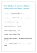 Psych 201 Exam 2 - University of Oregon Exam Questions With Correct Answers