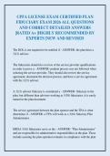 CPFA LICENSE EXAM CERTIFIED PLAN&NewLine;FIDUCIARY EXAM 2026 ALL QUESTIONS&NewLine;AND CORRECT DETAILED ANSWERS&NewLine;&vert;RATED A&plus; &vert;HIGHLY RECOMMENDED BY&NewLine;EXPERTS &vert;NEW AND REVISED&NewLine;
