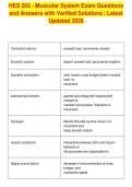 HES 202 - Muscular System Exam Questions&NewLine;and Answers with Verified Solutions &vert; Latest&NewLine;Updated 2026