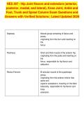 HES 207 - Hip Joint flexors and extendors &lpar;anterior&comma;&NewLine;posterior&comma; medial&comma; and lateral&rpar;&comma; Knee Joint&comma; Ankle and&NewLine;Foot&comma; Trunk and Spinal Column Exam Questions and&NewLine;Answers with Verified Solutions &vert; Latest Updated 2026&NewLine;