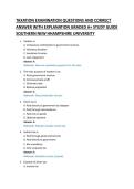 TAXATION EXAMINATION QUESTIONS AND CORRECT &NewLine;ANSWER WITH EXPLANATION GRADED A&plus; STUDY GUIDE