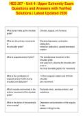 HES 207 - Unit 4&colon; Upper Extremity Exam&NewLine;Questions and Answers with Verified&NewLine;Solutions &vert; Latest Updated 2026