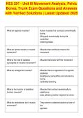 HES 207 - Unit III Movement Analysis&comma; Pelvic&NewLine;Bones&comma; Trunk Exam Questions and Answers&NewLine;with Verified Solutions &vert; Latest Updated 2026