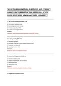 TAXATION EXAMINATION QUESTIONS AND CORRECT &NewLine;ANSWER WITH EXPLANATION&vert;GRADED A&plus; STUDY &NewLine;GUIDE