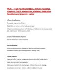 MCA 1 - Test &num;1 Inflammation&comma; immune response&comma; infection&comma; fluid & electrolytes&comma; diabetes&comma; delegation Questions and Answers&vert; Latest