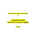  Solution manual for Criminal Procedure&colon; From First Contact to Appeal by John Worrall 7th edition &vert;ISBN&colon;9780137939275&vert;Guide A&plus;