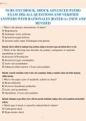 NURS 5315 SHOCK&comma; SHOCK ADVANCED PATHO&NewLine;EXAM 2026 ALL QUESTIONS AND VERIFIED&NewLine;ANSWERS WITH RATIONALES &vert;RATED A&plus; &vert;NEW AND REVISED