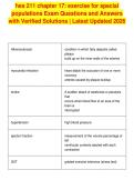 hes 211 chapter 17&colon; exercise for special&NewLine;populations Exam Questions and Answers&NewLine;with Verified Solutions &vert; Latest Updated 2026