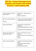 HES 300 - Cardiac Pathologies Exam&NewLine;Questions and Answers with Verified&NewLine;Solutions &vert; Latest Updated 2026