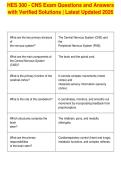 HES 300 - CNS Exam Questions and Answers&NewLine;with Verified Solutions &vert; Latest Updated 2026