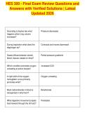 HES 300 - Final Exam Review Questions and&NewLine;Answers with Verified Solutions &vert; Latest&NewLine;Updated 2026