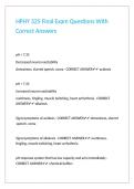 HPHY 325 Final Exam Questions With Correct Answers